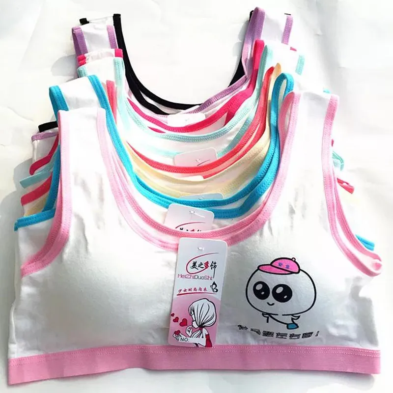 

4 шт./партия, для детей со спортивным бюстгальтером, маленький бюстгальтер для подростков комплект с детским бюстгальтером, Подростковое ни...