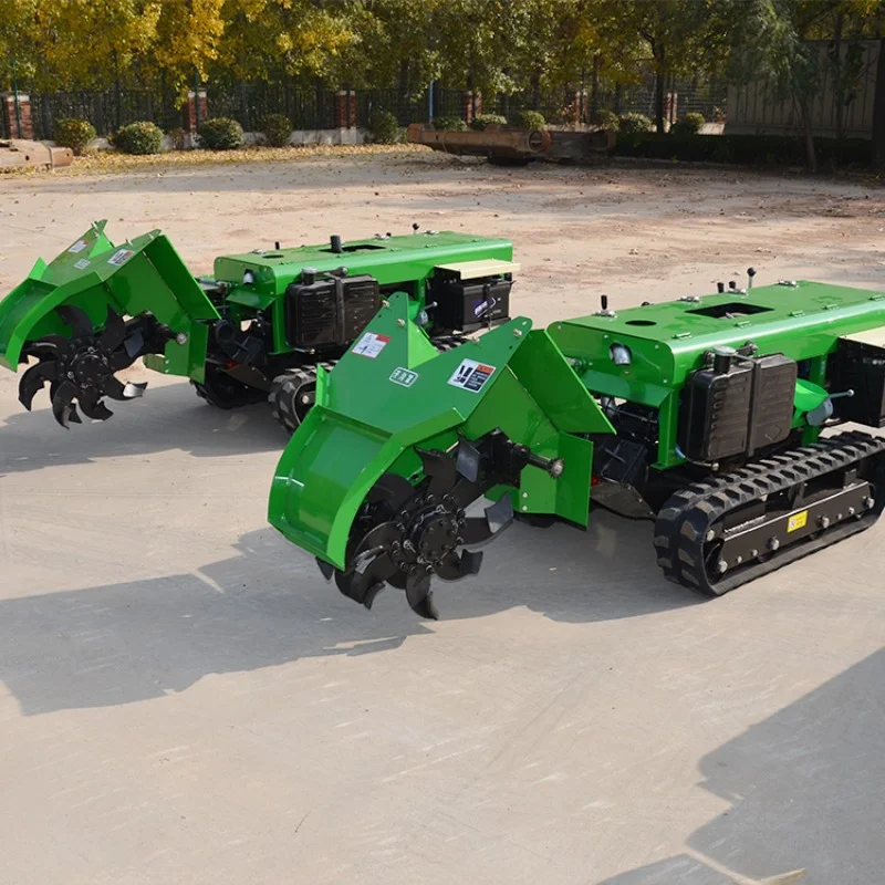 

Customized ditcher, land ditching, fertilization and backfilling integrated multifunctional management, tractor track type