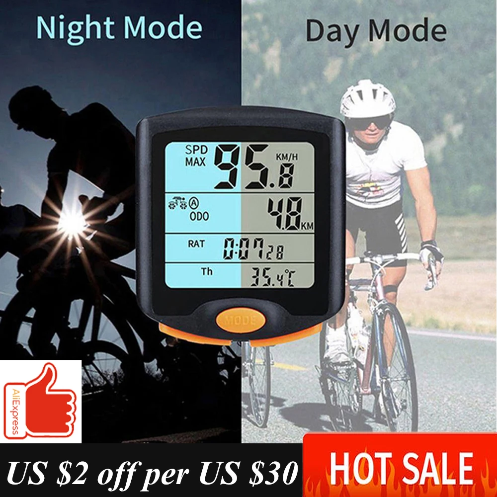 

Waterproof Bicycle Computer Wireless And Wired MTB Road Bike Cycling Odometer Stopwatch Speedometer Watch LED Digital Rate
