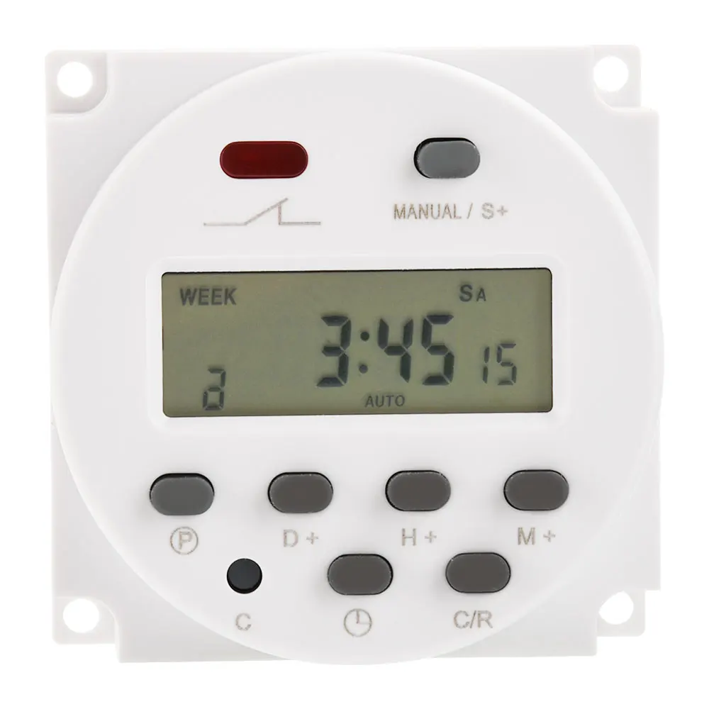 

1 секундный интервал 5 в 12 В 24 в 110 В 220 в цифровой таймер переключатель 7 дней на неделю программируемое реле времени программатор CN101 источник питания