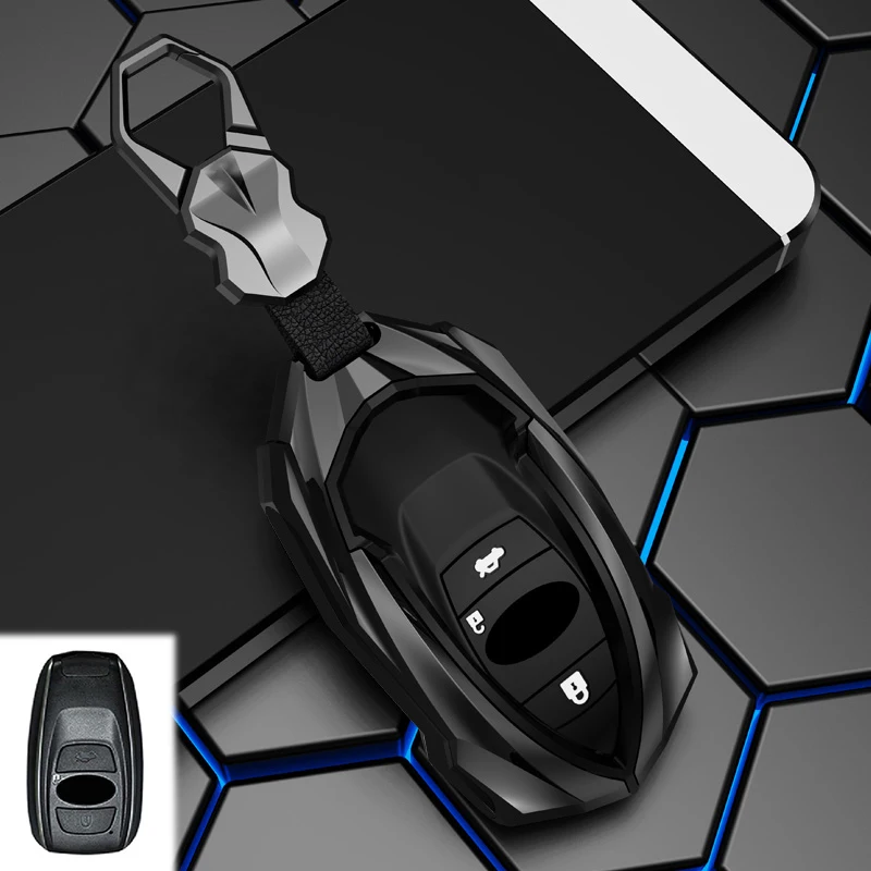 

Чехол для ключа из цинкового сплава, силиконовый чехол для ключа без ключа для Subaru Legacy Impreza Forester XV BRZ WRX Levorg 2017 2018 2019