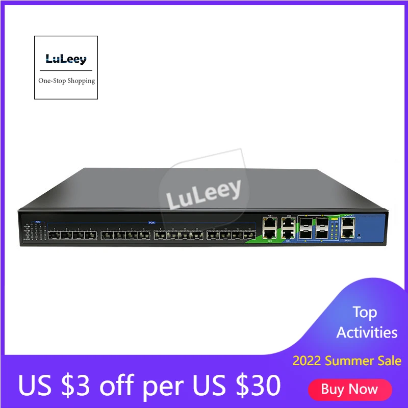 

LuLeey LRG316 10G uplink GPON OLT 16PON 2.5G Smart Network English WEB Management Communication L3 Switch 1:128 2048 ONU ONT ZTE