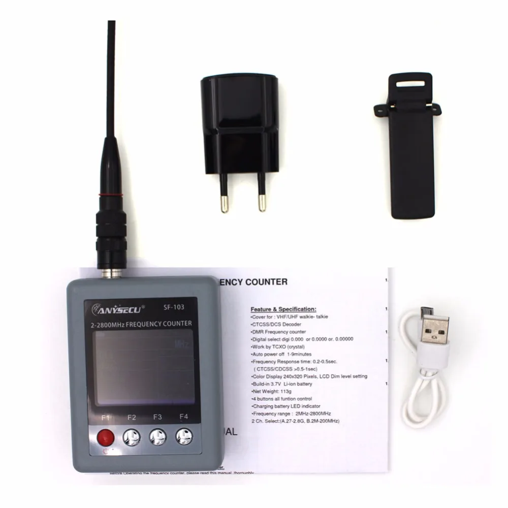 SF-103 2MHz-2800MHz Portable Frequency Counter SF103 DMR Digital Frequency Meter Wide Range Frequency