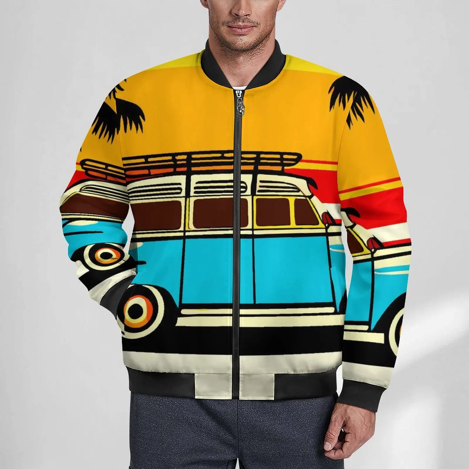 Куртки Palms Tree для путешествий по автомобилю осенние пальто с капюшоном мужская