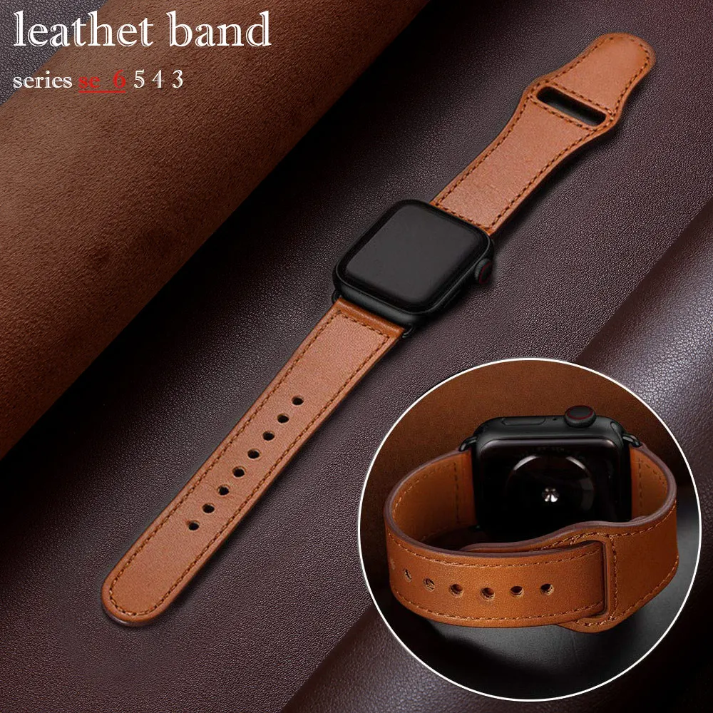 Leather strap For Apple watch band 45mm 44mm 49mm 41mm 40mm 42mm 38mm wristband correa bracelet iWatch series ultra 3 5 6 SE 7 8