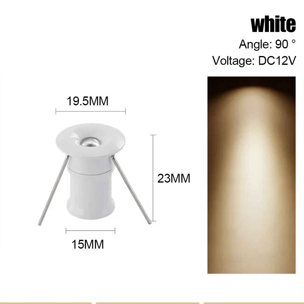 

Auxey мини-прожектор 1 Вт, 12 В, теплый белый