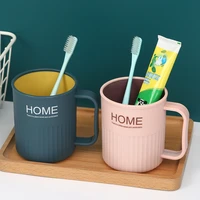 toothbrush mouth cup toothbrush holder mouthwash cup plastic brushing washing cup toothbrush cup simple household couple ins win