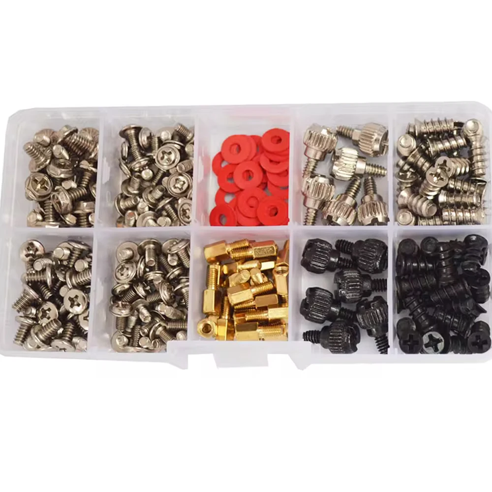 Набор винтов для компьютера комплект установки болтов на печатной плате красные
