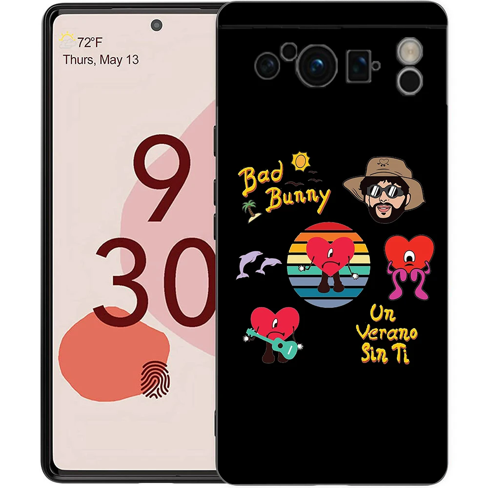 Чехол для телефона Google Pixel 9 8 8A 7 7A 6 Pro XL 6A 5G Черный Мягкая противоударная задняя