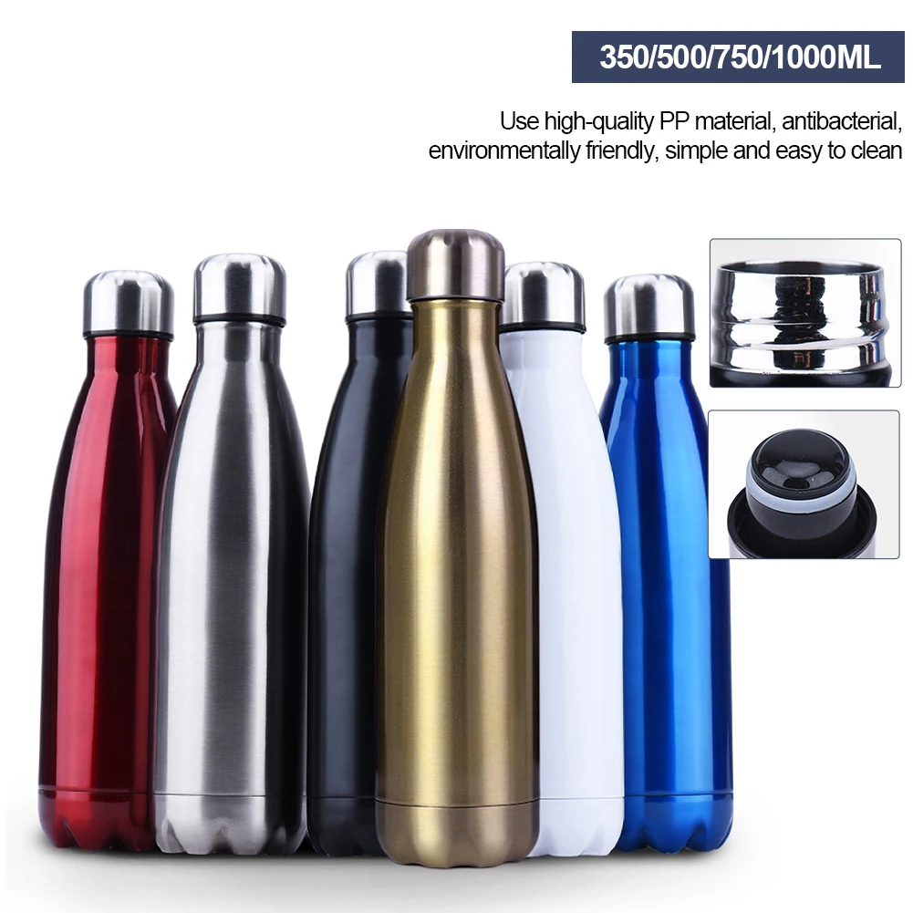 

Insulated Water Bottle Double Stainless Steel Leak-Proof Vacuum Sports Bottle With Lid Thermal Bottle For Travel Work Office