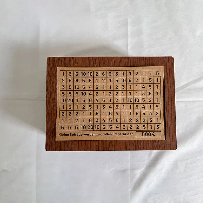 1 шт. деревянная коробка для денег 8 наклеек