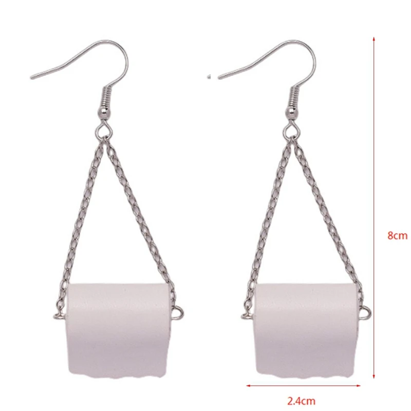 7 пар сережек из туалетной бумаги аксессуаров