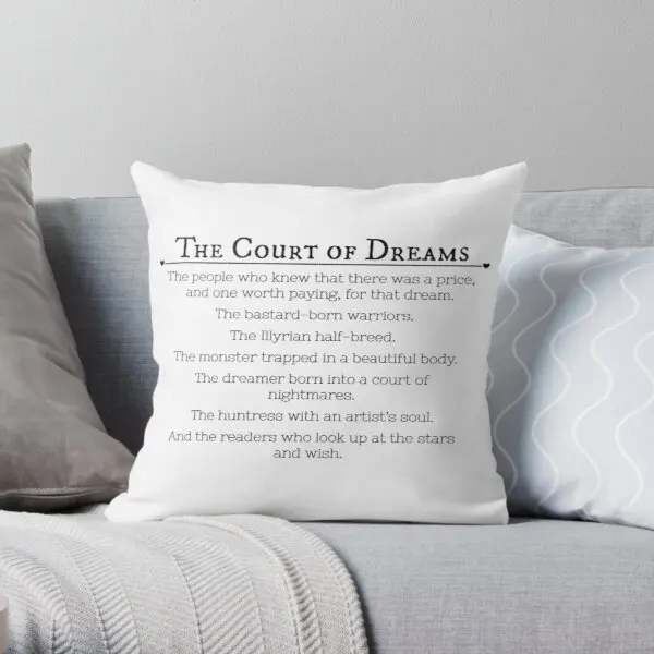 

The Court Of Dream The Readers Who Loo Printing Throw Pillow Cover Anime Fashion Cushion Square Comfort Pillows not include