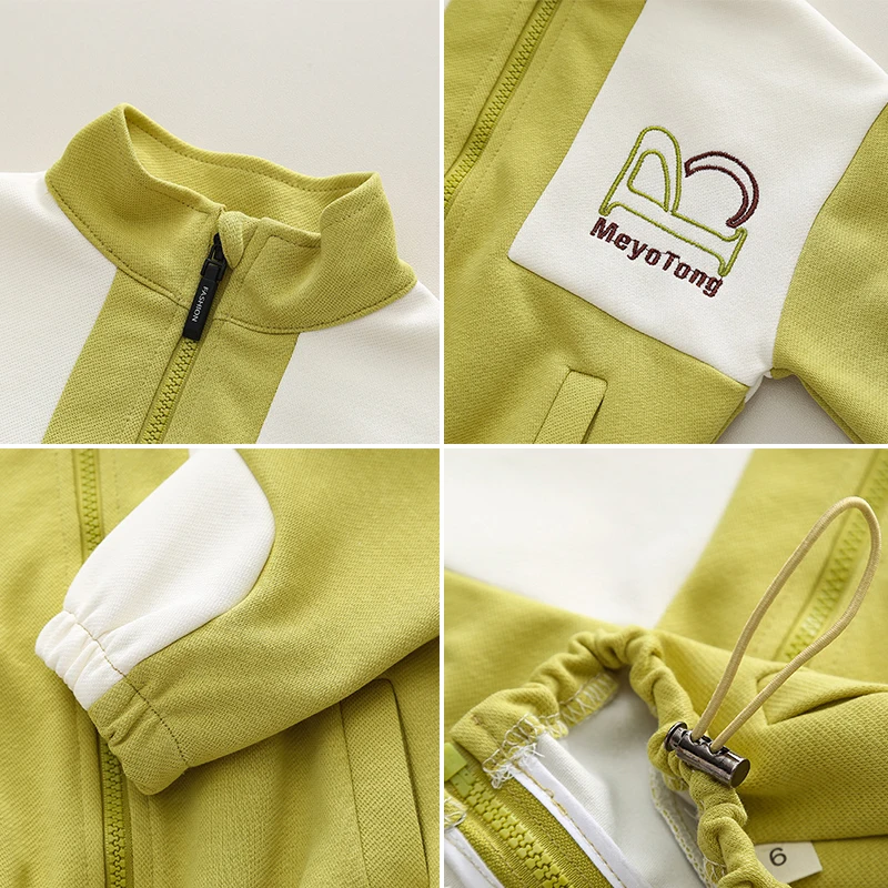 Весенне-осенний модный комбинированный костюм для мальчиков Детский