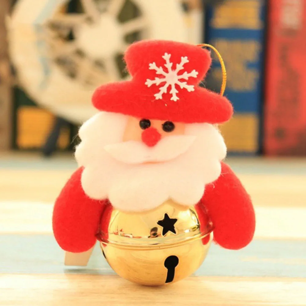 

Exquisite High Quality Christmas Doll Pendants Bell 5cm Christmas Tree Decoration Doll 7cm*10cm Bear Doll Bell Elk