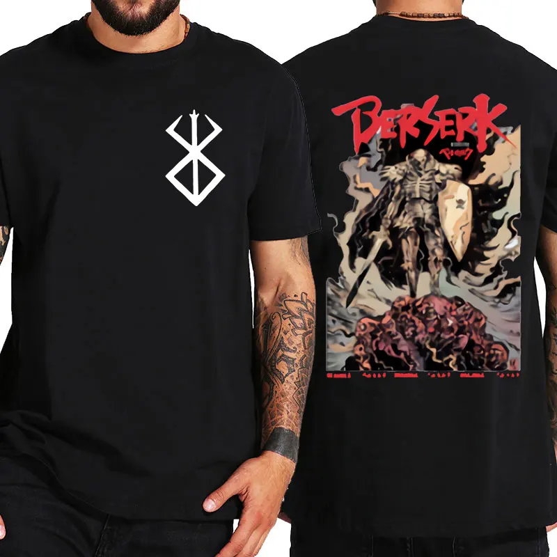 

Anime Berserk Guts Graphic TShirt Harajuku Manga Men Women Short Sleeve T Shirts Men Cool Fashion Cotton Oversized T-shirt Tops