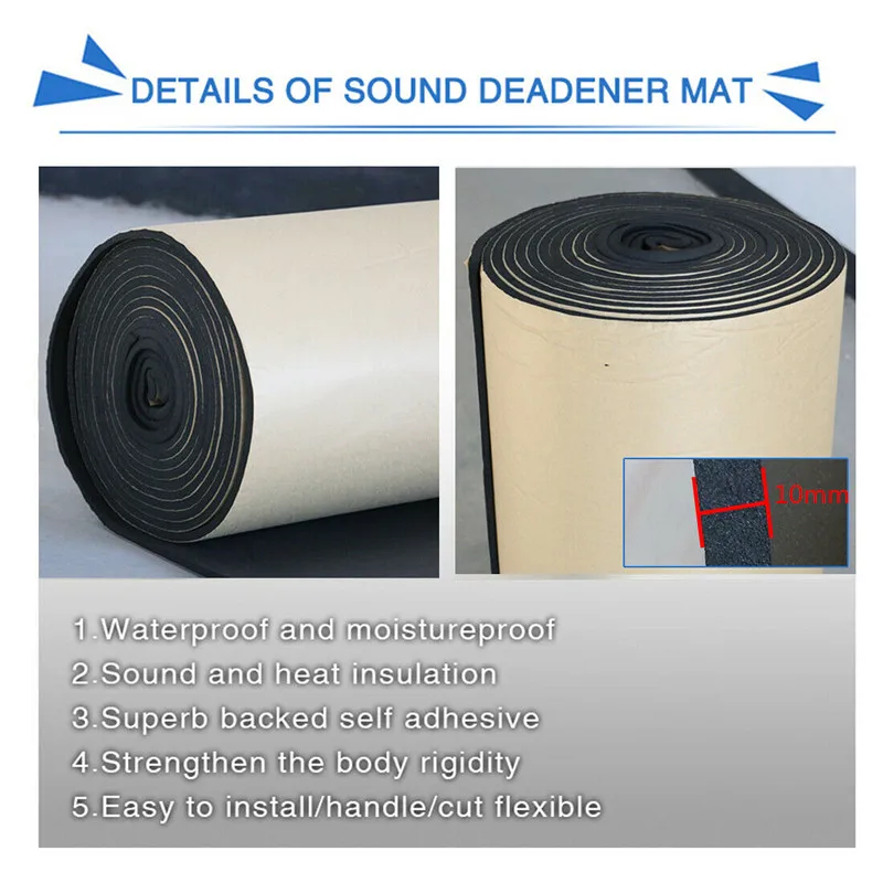 

Heat Deadening Insulation Pad Closed Cold Interior Sealing Sound proof