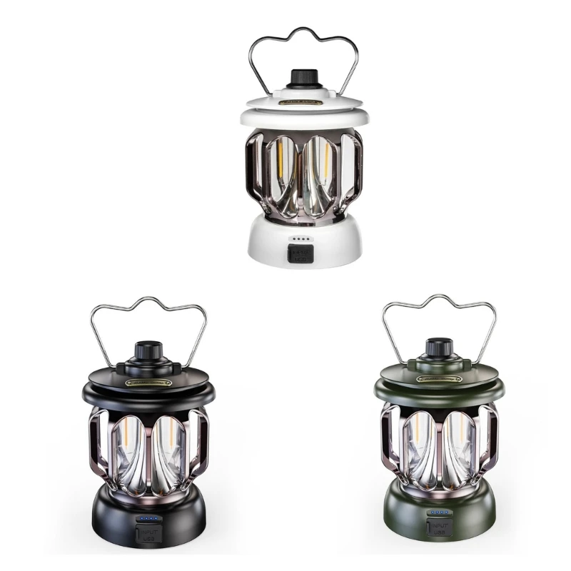 

Retro Lamp Portable Camping Lantern USB Rechargeable Camping Tent Travel Light Vintage Outdoor Lighting Camping Light
