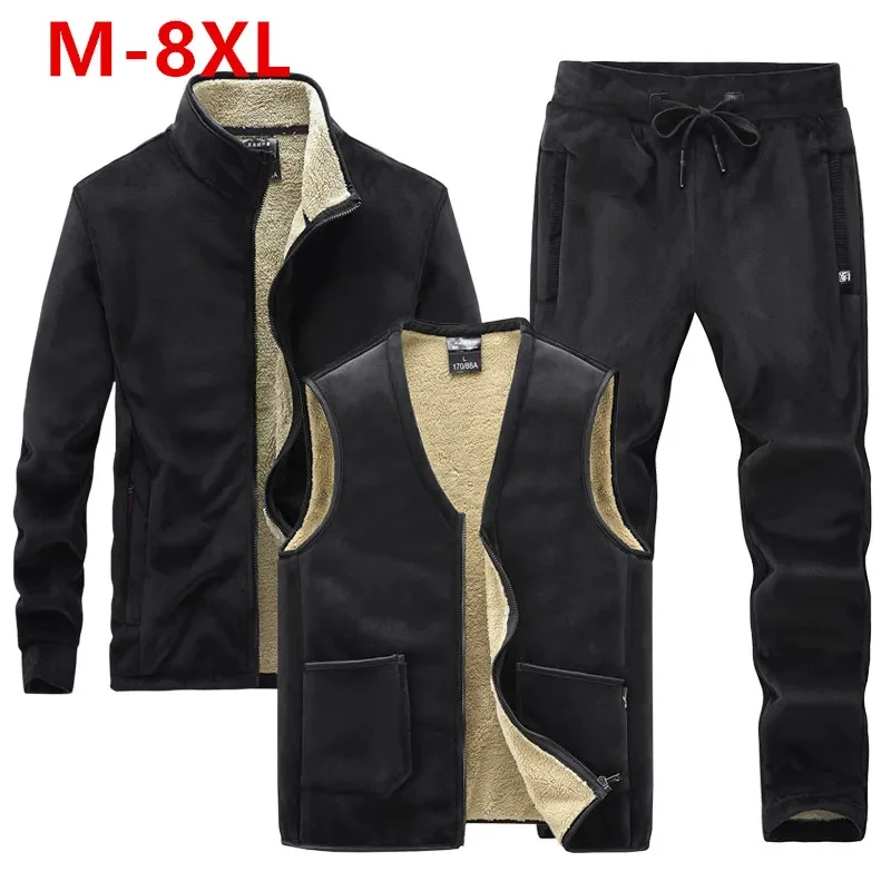 

Зимний плотный спортивный костюм с капюшоном, размеры 8XL