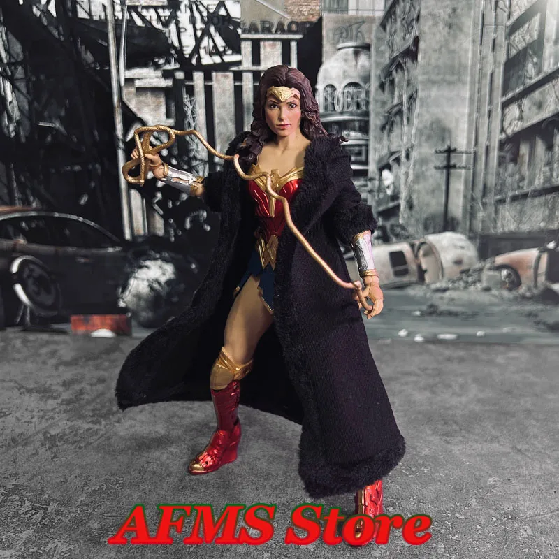 1/9 Женский солдат Чудо-женщина Плащ Gal Gadot Черная ветровка с капюшоном и железной