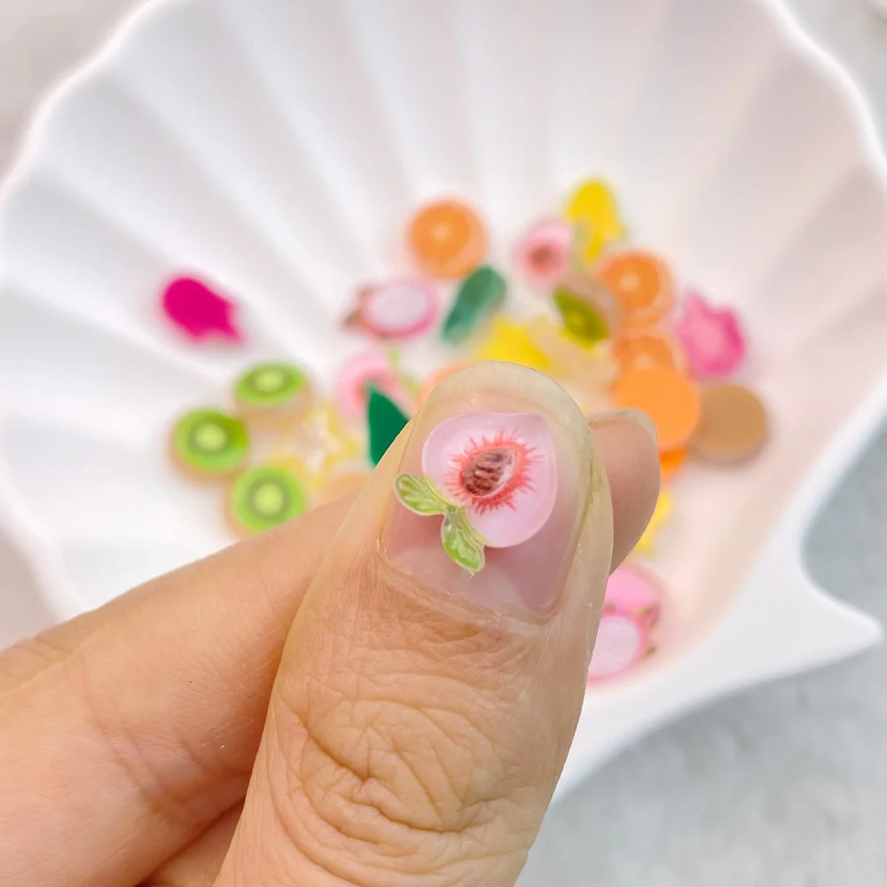 50 шт. новый милый мини-мультяшный авокадо кукуруза апельсины персики украшение