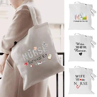shopping bag womens large capacity shopper organizer shoulder handbags commute tote bag casual canvas nurse series