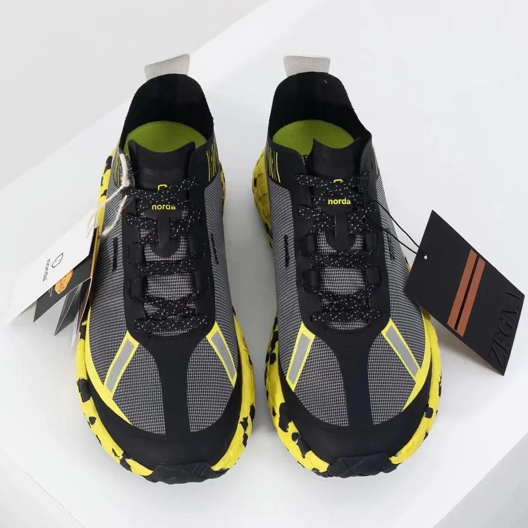 Дизайнерские мужские кроссовки Norda 001 низкие дышащие легкие сетчатая вязка для