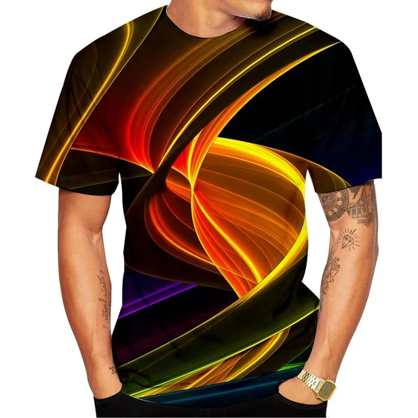 Новинка футболка с 3D принтом красочные гипнотические смешные футболки Unisxe