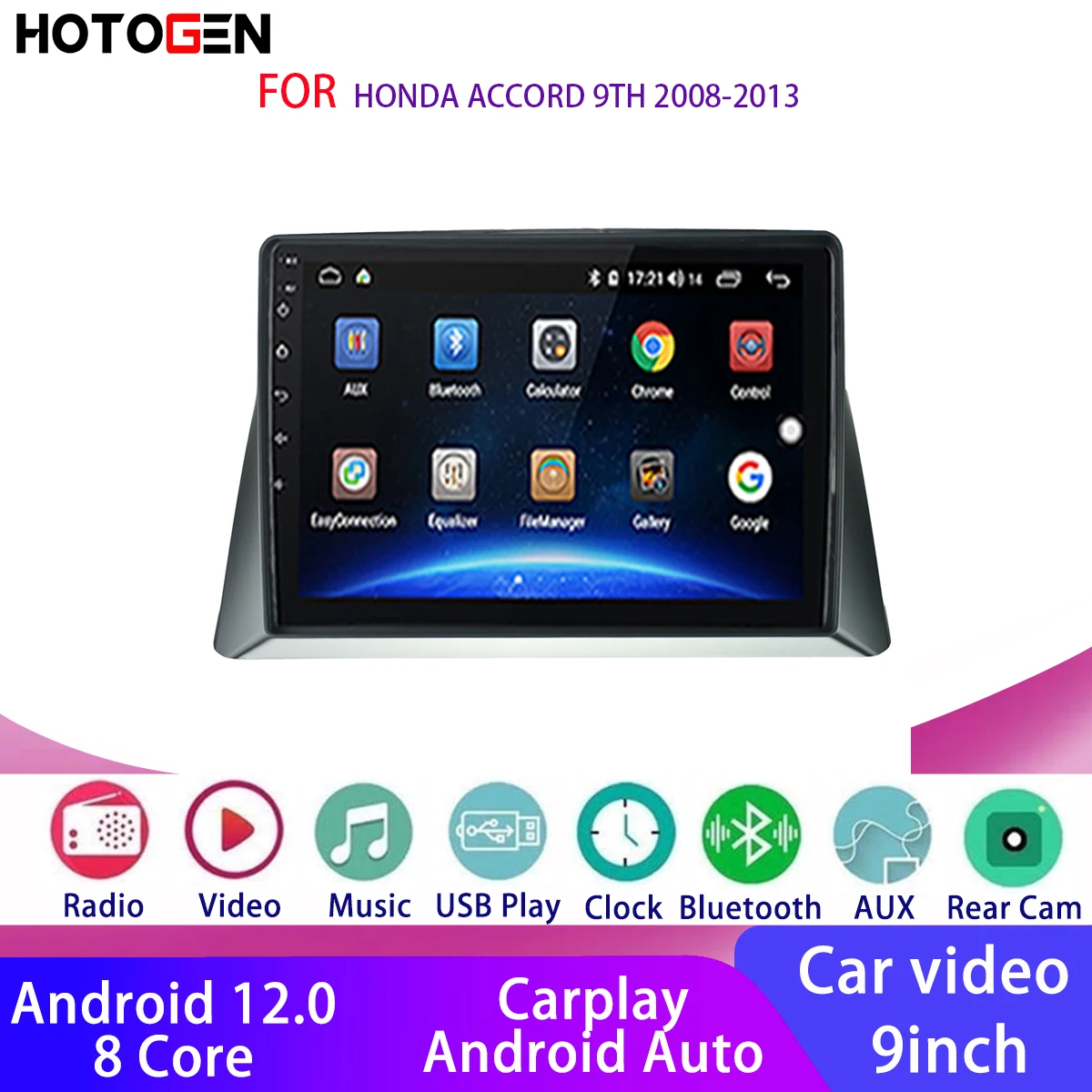 Автомобильный радиоплеер для Honda Accord 8th 2008-2013 Android навигация мультимедийный