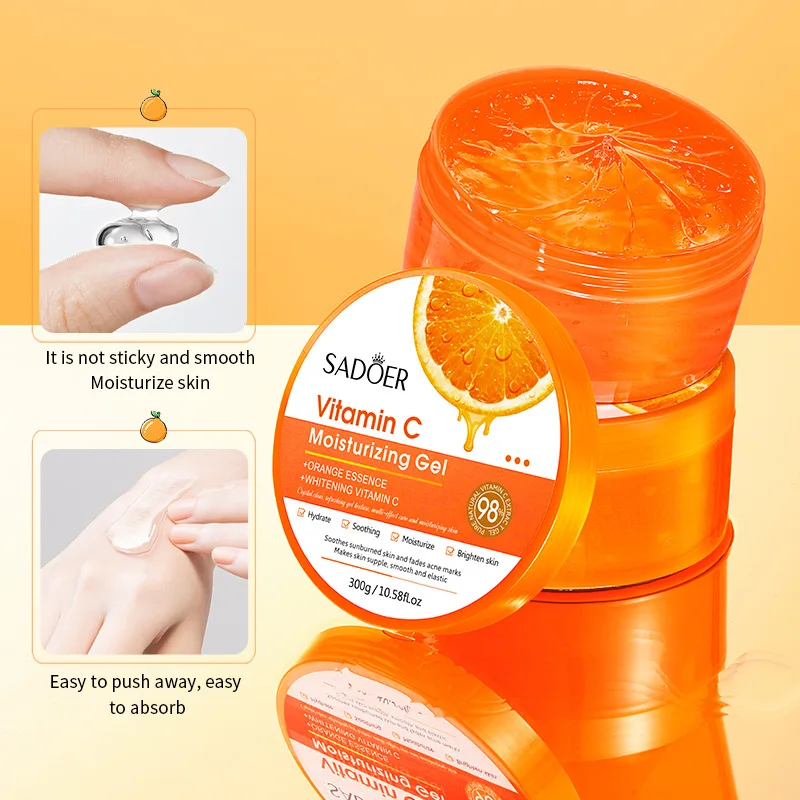 

Sadoer Vitamin C Aloe Vera Gel Hydrating Moisturizing Oil Control Soothing Whitening Cream Skin Care Products
