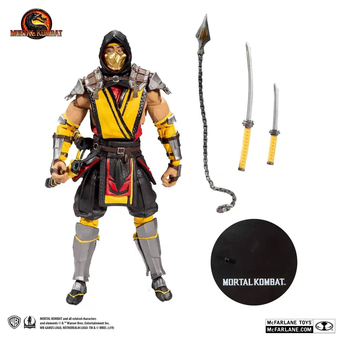 

Экшн-фигурка Mortal Kombat 11 Scorpion 7 дюймов, оригинальная Коллекционная модель, подарок для детей, бесплатная доставка