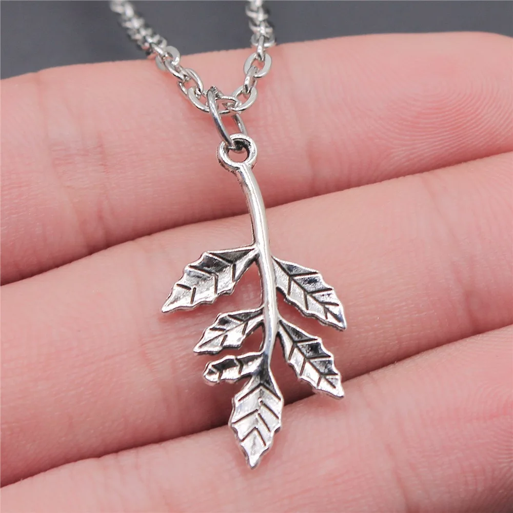 

Dropshipping 2 Colors 30x16mm Branch Pendant Necklace Jewelry For Women