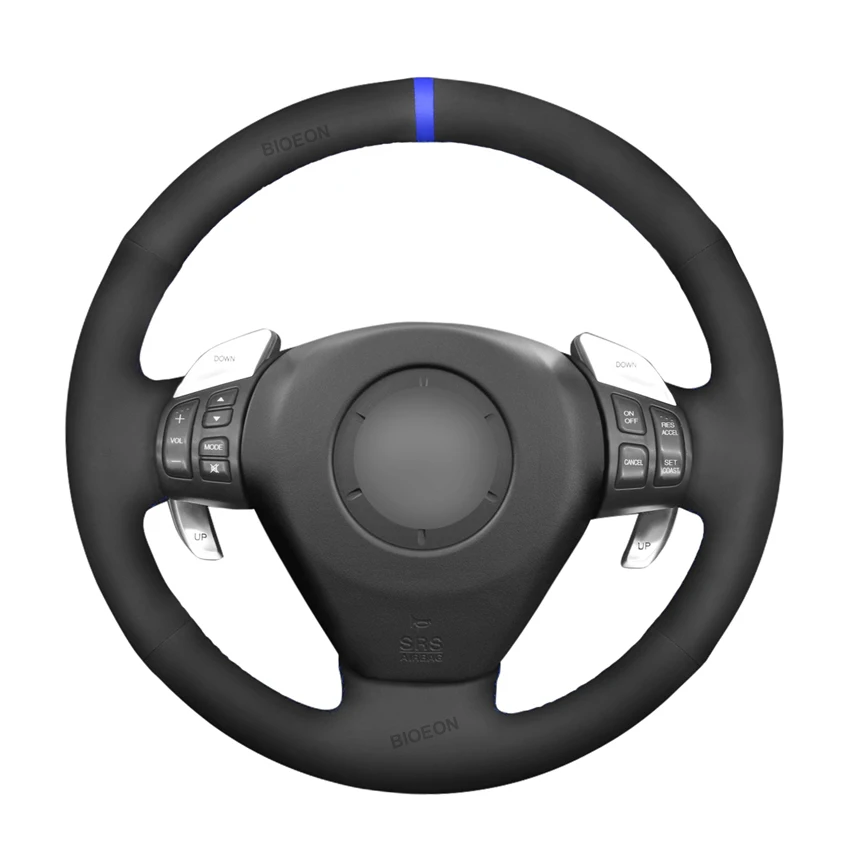 

Сшитая вручную черная замшевая оплетка рулевого колеса для Mazda RX-8 RX8 2003 2004 2005 2006 2007-2008