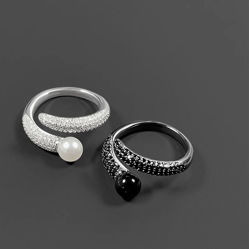 Женское кольцо из серебра 925 пробы с жемчугом |