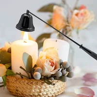 candle snuffer accessories vintage decoration candle cover tool bell shape long handle banquet safely extinguish home decor