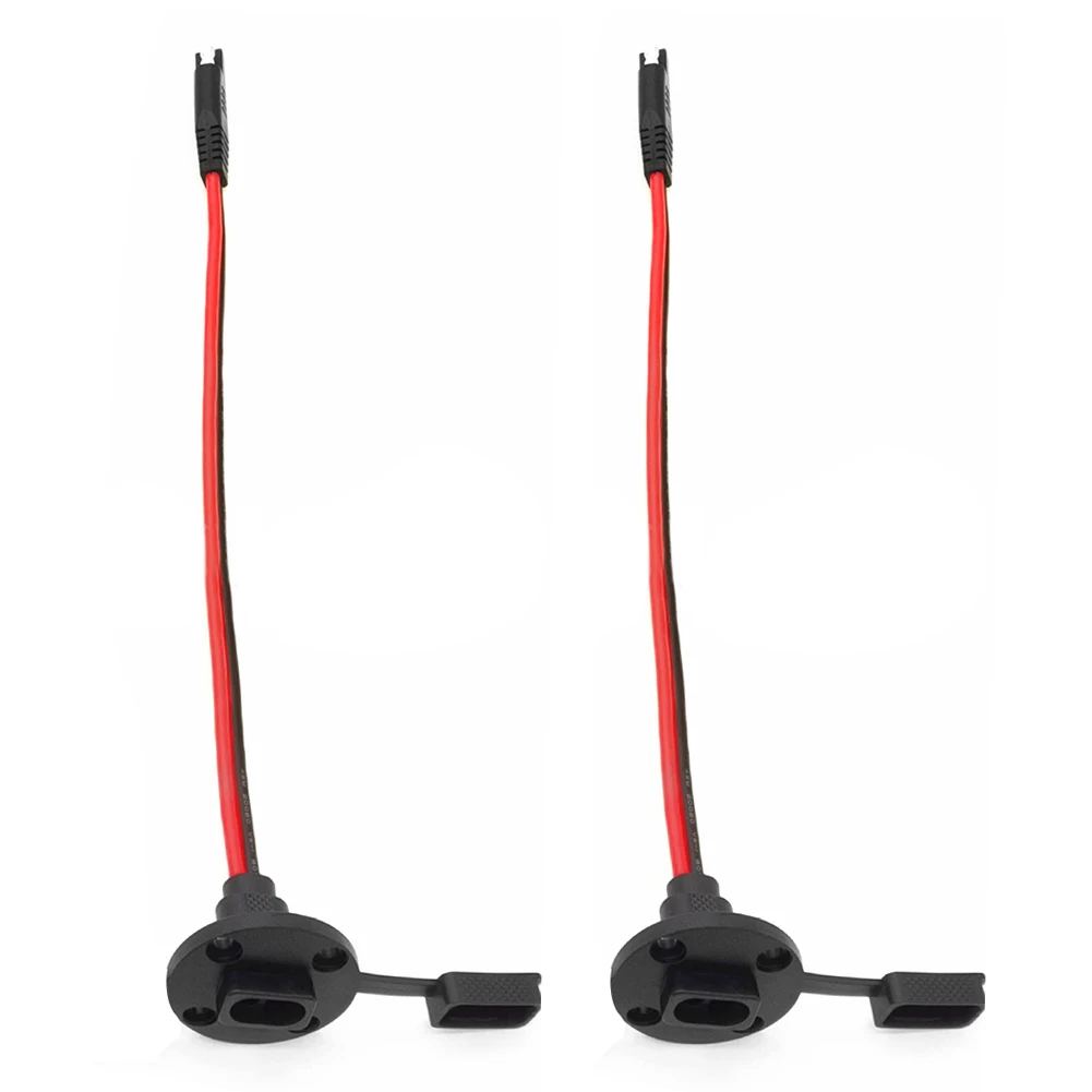 

2pcs 12AWG Plug Sidewall Port Extension Connector Car Battery Universal Quick Connect Portable Solar Panel SAE Socket Motorcycle