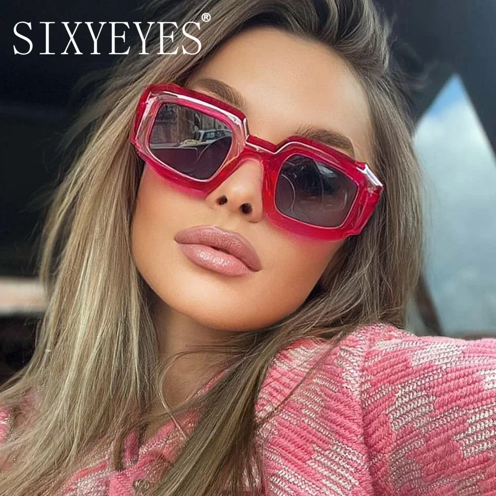 

Fashion Irregular Sunglasses Women Men 2024 Luxury Brand Designer Steampunk Sun Glasses Uv400 Eyewear Square Shades Gafas Mujer