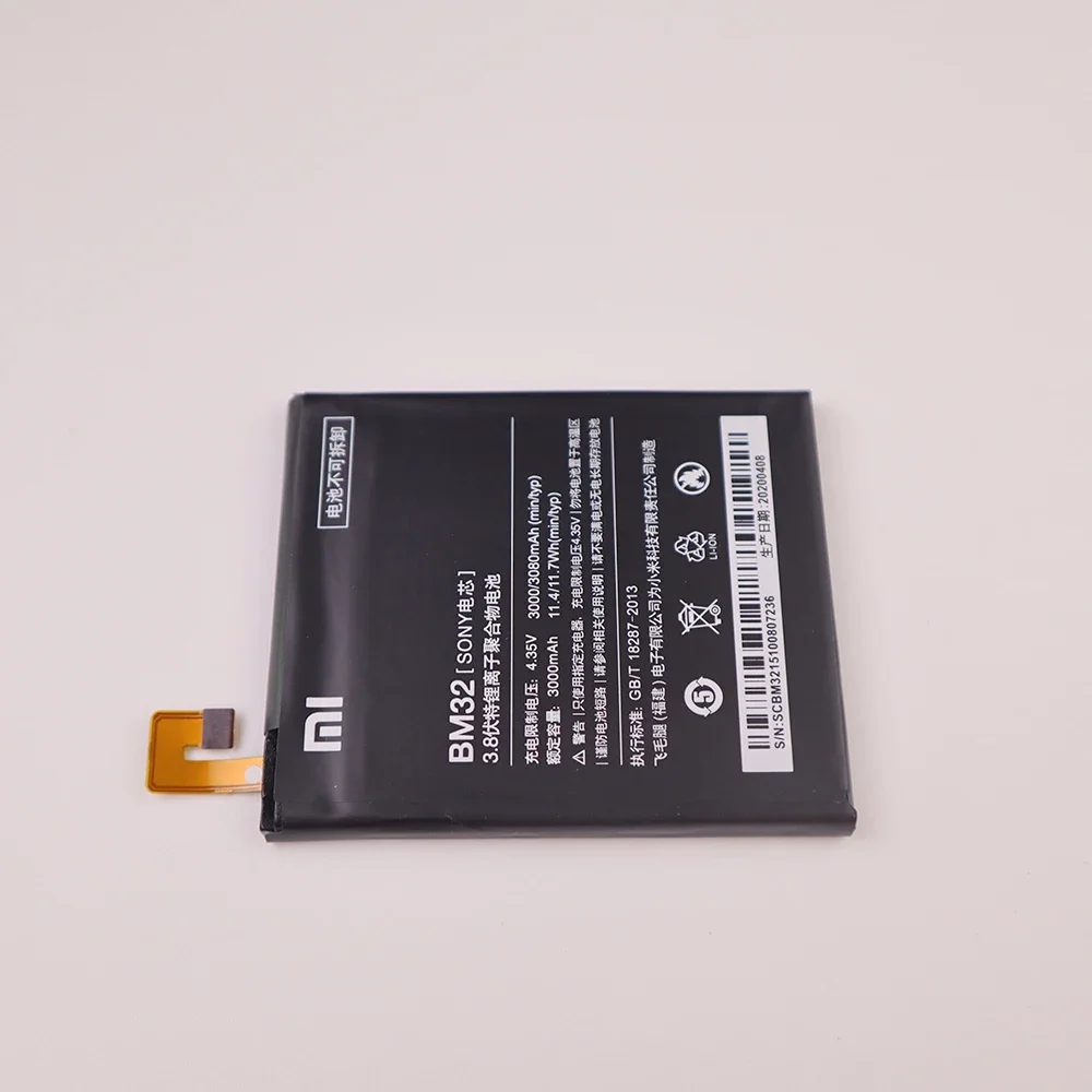 Новый оригинальный сменный аккумулятор BM32 для Xiaomi Mi 4 M4 Mi4 100% телефона 3080 мАч
