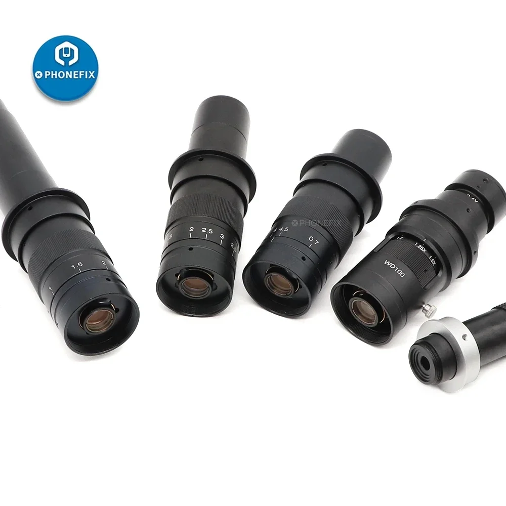 Регулируемый объектив с-образным креплением для микроскопа увеличение 300x200x180x130x