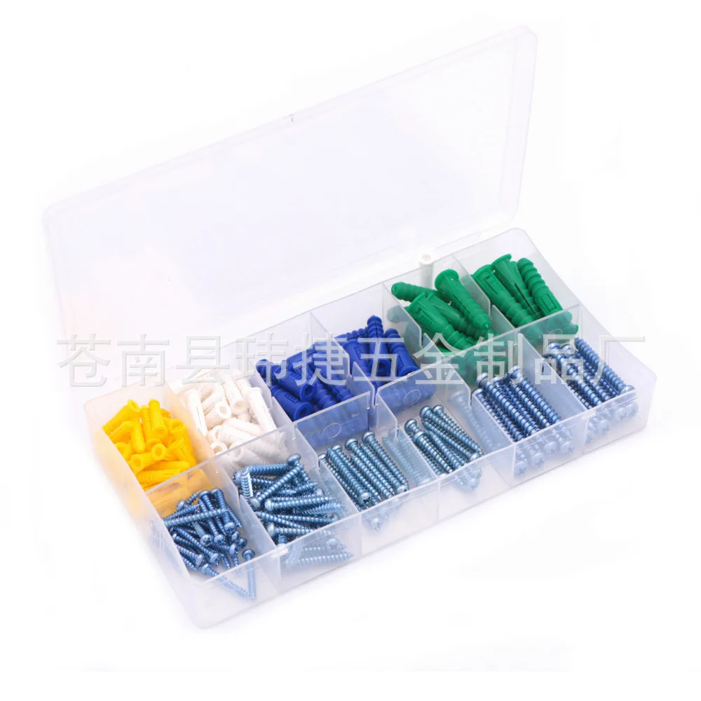 

200pcs high strength self-tapping screw expansion bolt expansion plug screw combination box
