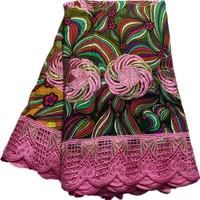 100 cotton 6 yards ankara batik wax lace high quality african guipure net lace fabrics sewing dress craft material ghana style