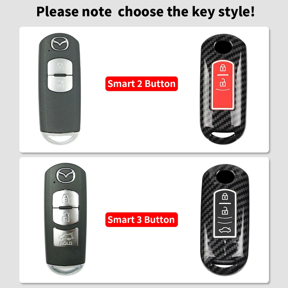 

For Mazda 2 3 6 BL BM GH GJ Atenza Axela Demio CX-5 CX5 CX 5 KE CX-3 CX3 CX-7 CX7 CX8 CX9 MX5 ND Car Key Case Cover Accessories