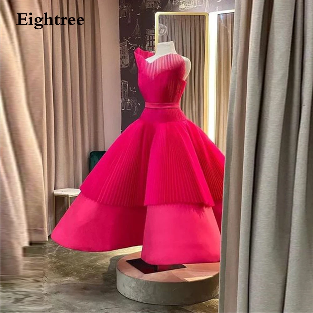 

Eightree Vintage Strapless Prom Dresses Taffeta Pleat A Line Abendkleider Dubai Evening Dress Robe De Soirée 2023 Free Shipping