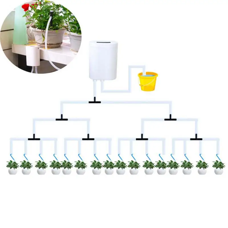 

16/12 Pump Self-Watering Kits Automatic Timer Waterers Drip Irrigation Indoor Plant Watering Device Plant Garden Gadget For Home