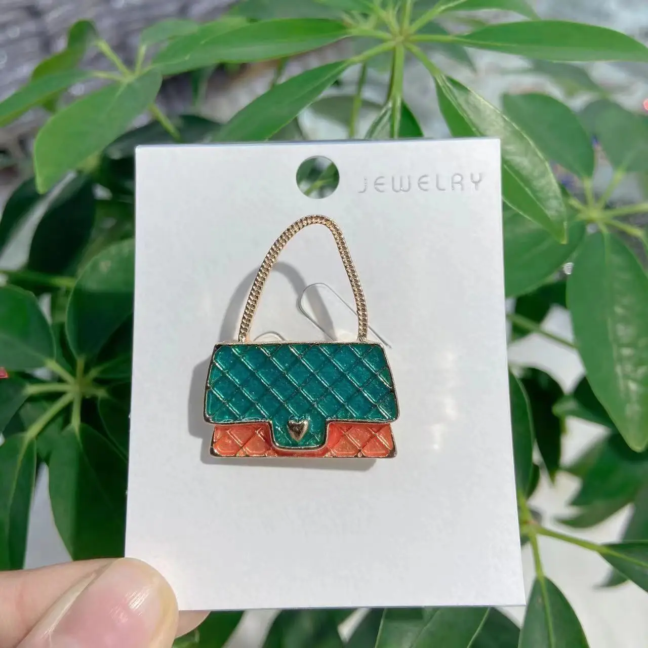 

Dmari Women Brooch Korean Fashion Style Cute Enamel Handbag Lapel Pins Office Accessories Luxury Jewelry2022