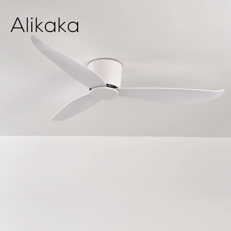 Modern Low Profile White Ceiling Fan Without Light Dc Ceiling Fan With Remote Control Decorative Home Fan No Lamp 220v