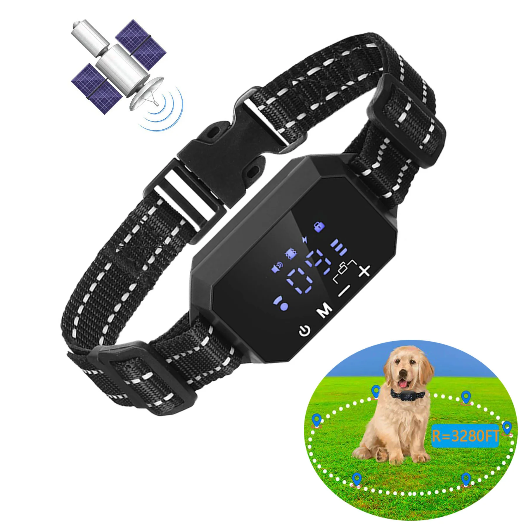 

Electric Shock Vibrate Fencing Device GPS Wireless Dog Fence Adjustable Warning Strength for Dogs Training Collars Accessories