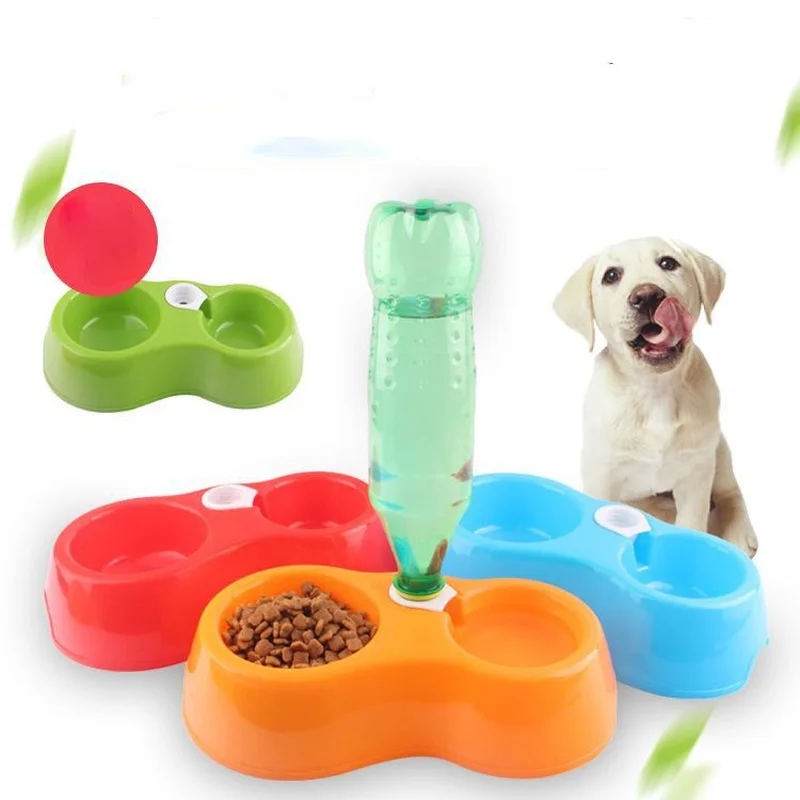 

Dog Accessories Dog Bowl Cat Bowls Plastic Dual Purpose One Size Five Colors