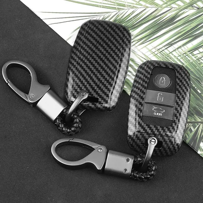 

Car Smart Remote Key Bag Carbon Fiber For Kia Rio5 Sportage Ceed Cerato K3 KX3 K4 K5 Sorento Optima Picanto