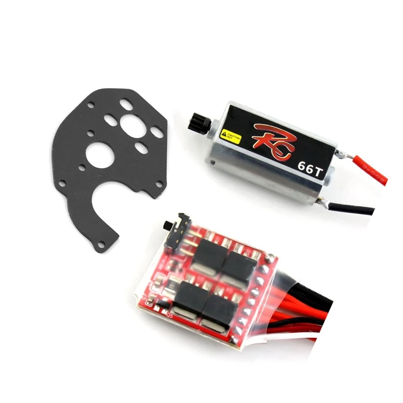 

050 66T Brushed Motor With 30A ESC For Axial SCX24 Gladiator Bronco C10 JLU Deadbolt 1/24 RC Crawler Parts